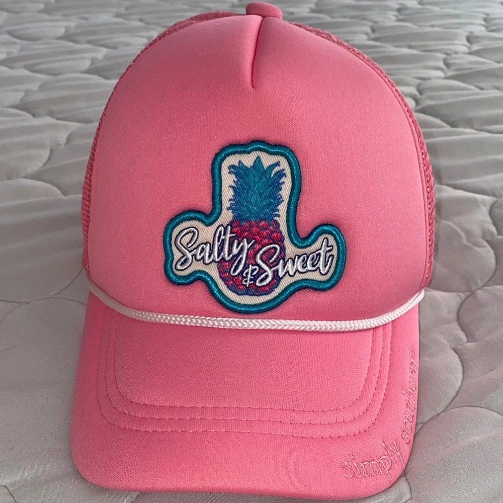 Simply‎ Southern Pink Trucker Hat SnapBack Salty & Sweet Pineapple Patch